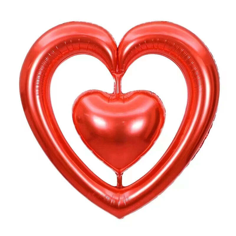 44" Red Heart Foil Balloon