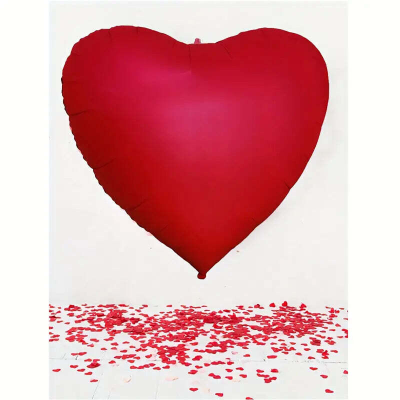 65" Red Foil Heart