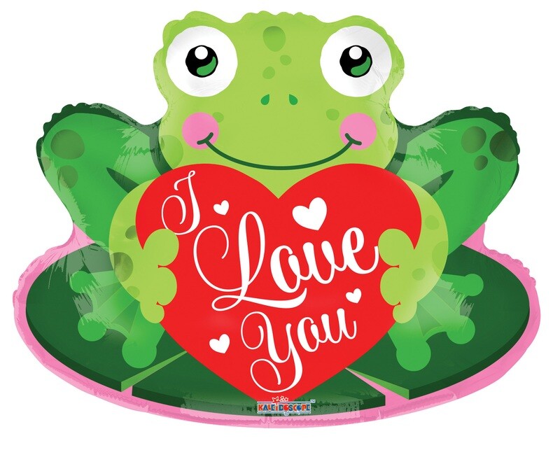 28&quot; Green Velentines Frog Shape