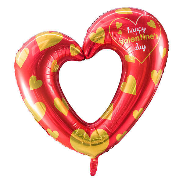 42&quot; Heart Red &amp; Gold Super Shape
