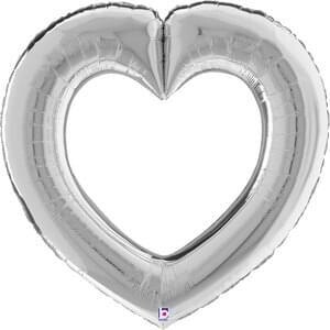 41&quot; Linking Heart Silver Shape