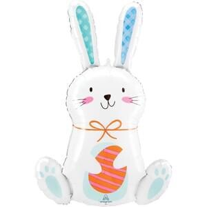 White Funny Bunny Super Shape