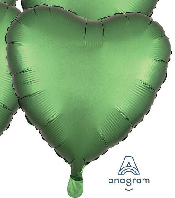 Anagram 18&quot; Satin Emerald Green Heart