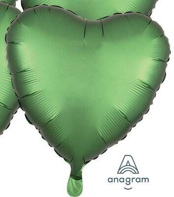 Anagram 18" Satin Emerald Green Heart
