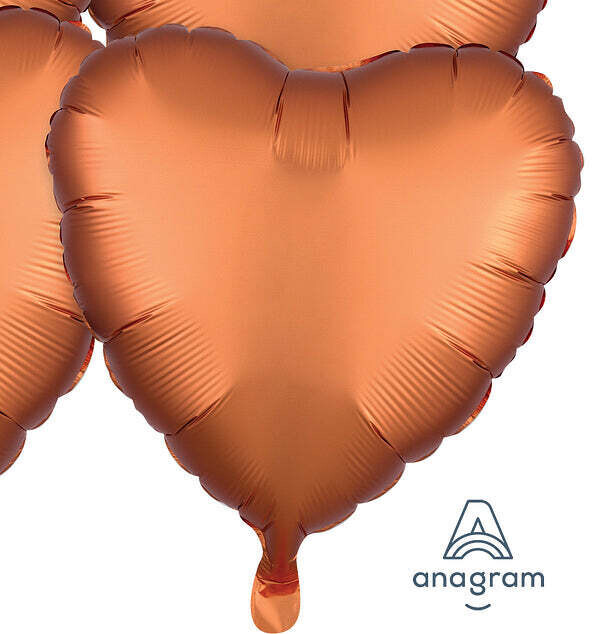 Anagram 18&quot;  Satin Amber Heart