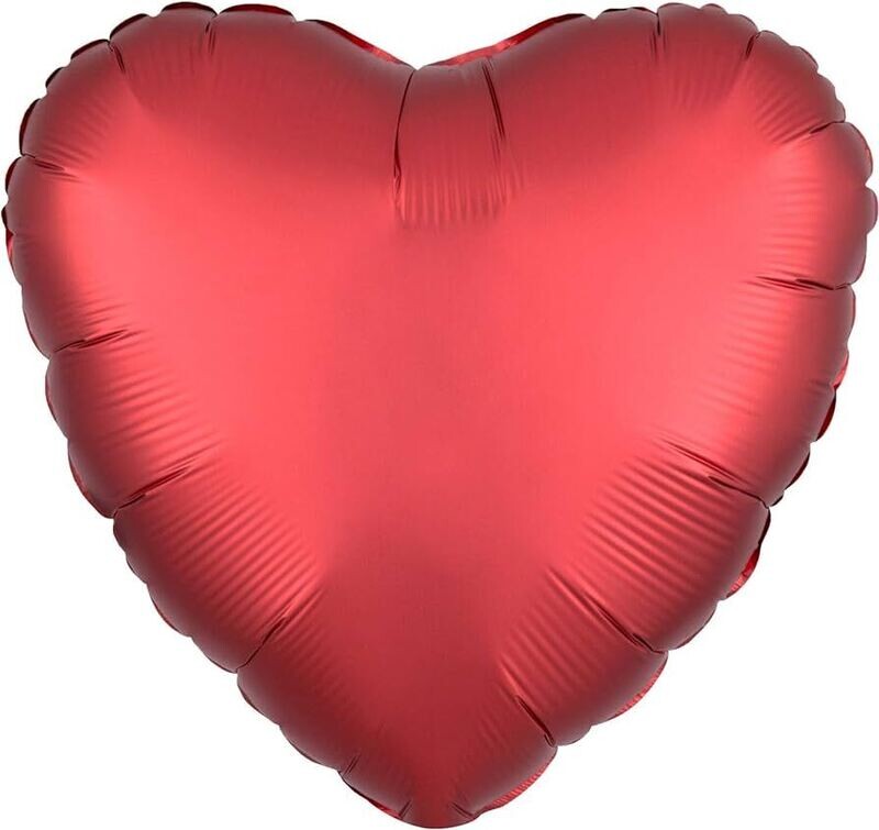 Anagram 18&quot; Satin Red Sangria Heart HX