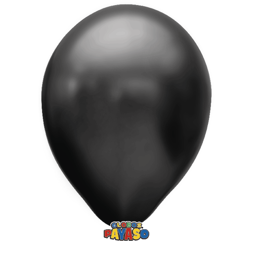 Globos Payaso 12&quot; Metallic Black (50 Per Bag)