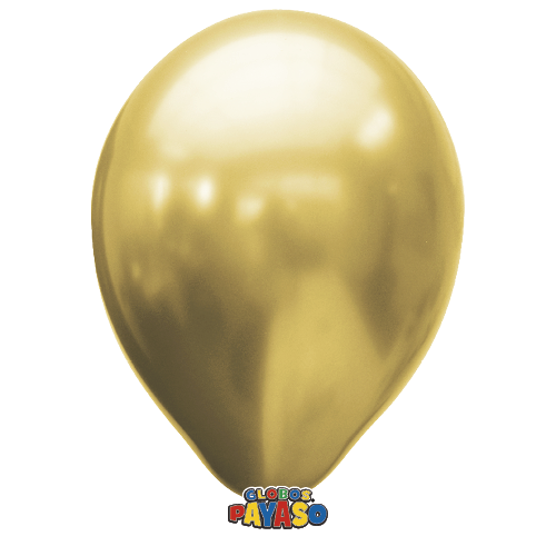 Globos Payaso 12&quot; Platinum Reflex Gold (50 Per Bag)