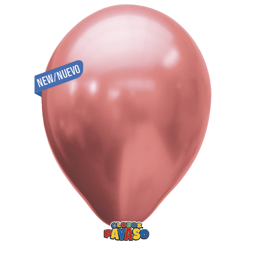 Globos Payaso 12&quot; Platinum Reflex Rose Gold (50 Per Bag)