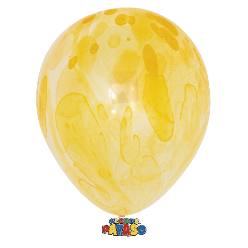 Globos Payaso 12&quot; Unicolor Yellow (50 Per Bag)