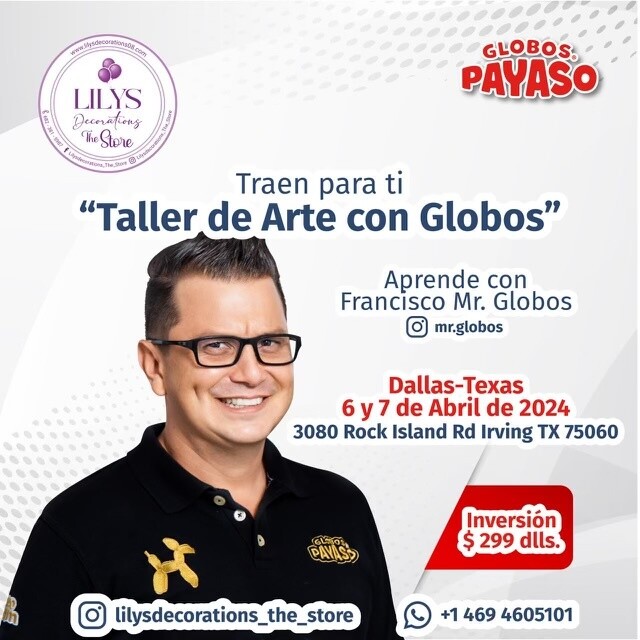 Francisco Mr. Globo Taller de Arte con Globos