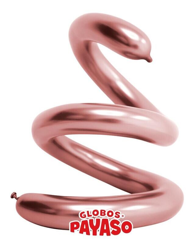 Globos Payaso 270 Platinum Reflex Rose Gold (100 Per Bag)