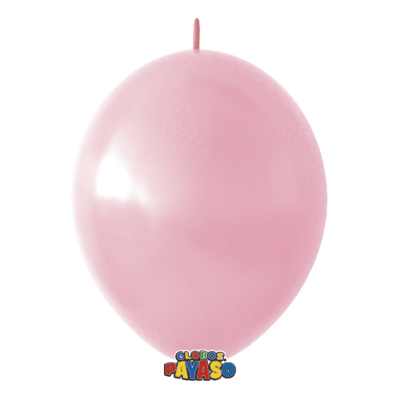 Globos Payaso 12" Linking Decorator Pink (50 Per Bag)