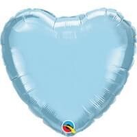 Pearl Light Blue Micro 4" Heart