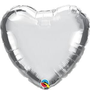 Silver Micro 4" Heart