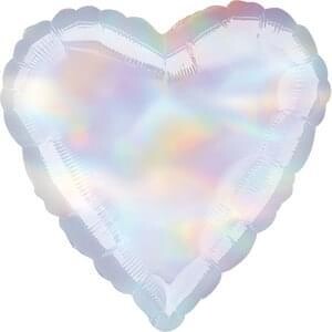 18" Iridescent Heart Holographic