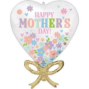 Satin Happy Mother&#39;s Day Daisy Chain Bow