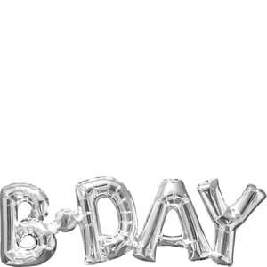 Bday Silver Block Phrase