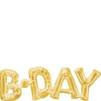 Bday Gold Block Phrase