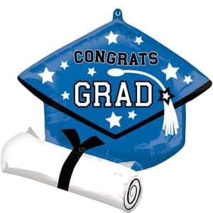 Angram Blue School Grad Cap