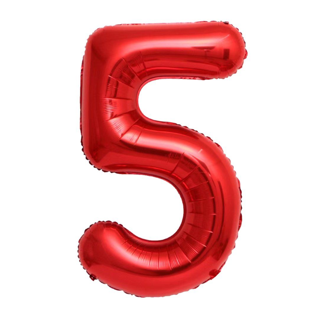32&quot; Number 5 Red