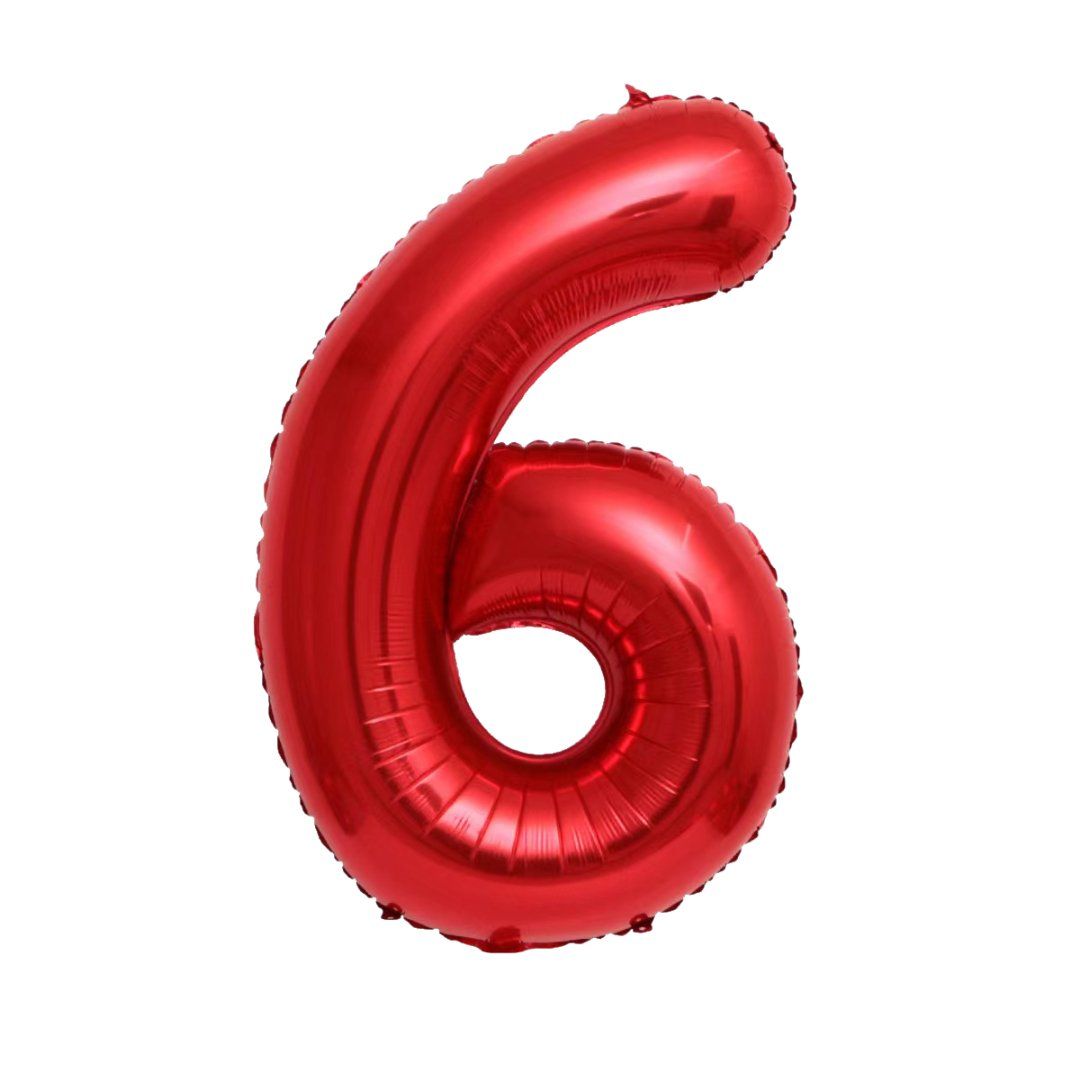 32&quot; Number 6 Red