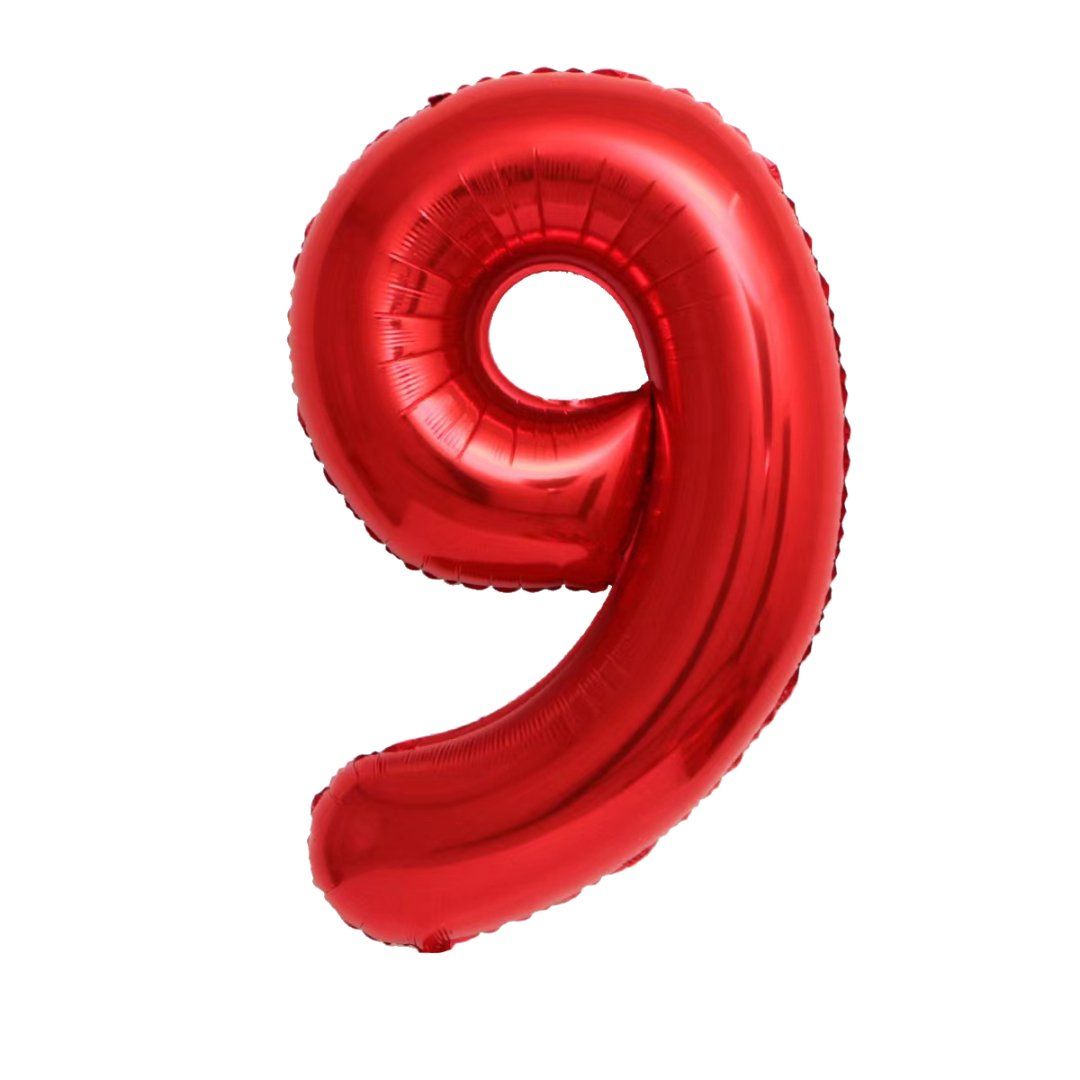 32&quot; Number 9 Red