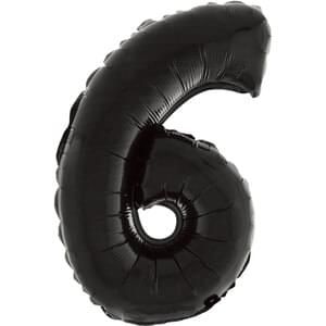 16&quot; Number 6 Black