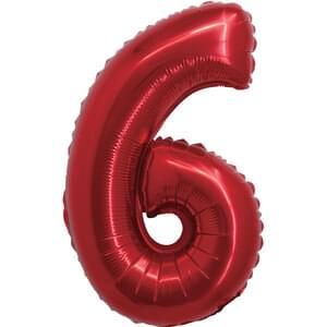 16&quot; Number 6 Red