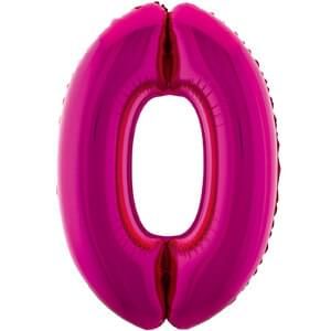 34&quot; Number 0 Fuchsia Hot Pink