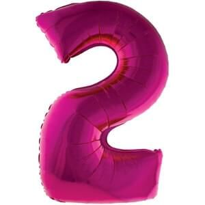 34&quot; Number 2 Fuchsia Hot Pink