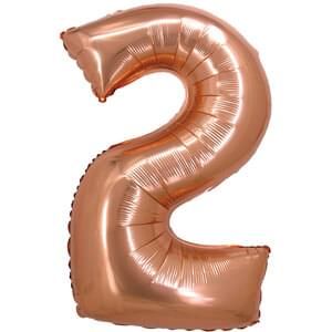 34&quot; Number 2 Rose Gold