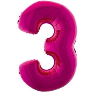 34&quot; Number 3 Fuchsia Hot Pink