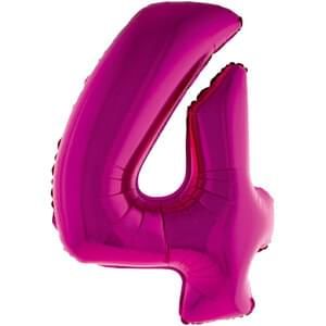 34&quot; Number 4 Fuchsia Hot Pink
