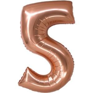 34&quot; Number 5 Rose Gold