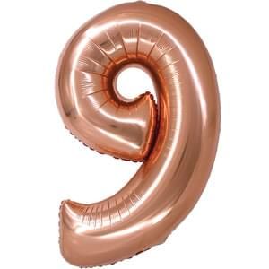 34&quot; Number 9 Rose Gold