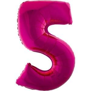 34&quot; Number 5 Fuchsia Hot Pink