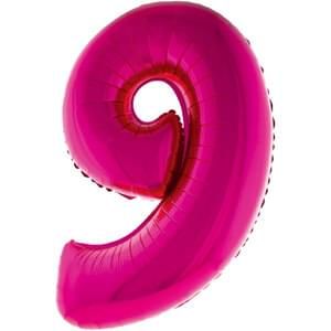 34&quot; Number 9 Fuchsia Hot Pink