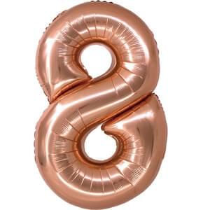 34&quot; Number 8 Rose Gold