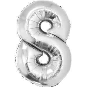 34&quot; Number 8 Silver