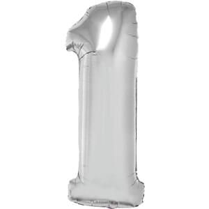 34&quot; Number 1 Silver