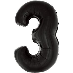 34&quot; Number 3 Black