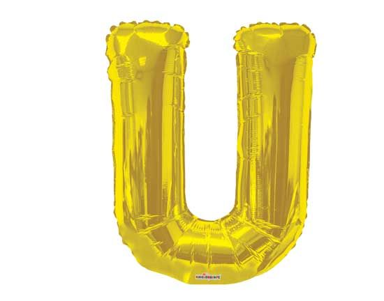 34&quot; Letter U Gold