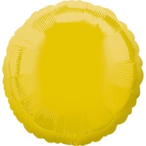 18&quot; Metallic Yellow Round Foil