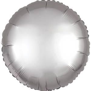 18&quot; Platinum Satin Luxe Round Foil