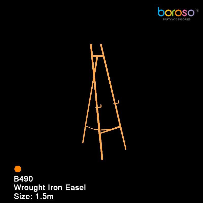 Borosino B490 Wrought Iron Easel- Gold