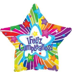 Feliz Cumpleanos Bright Stars with Sparkles