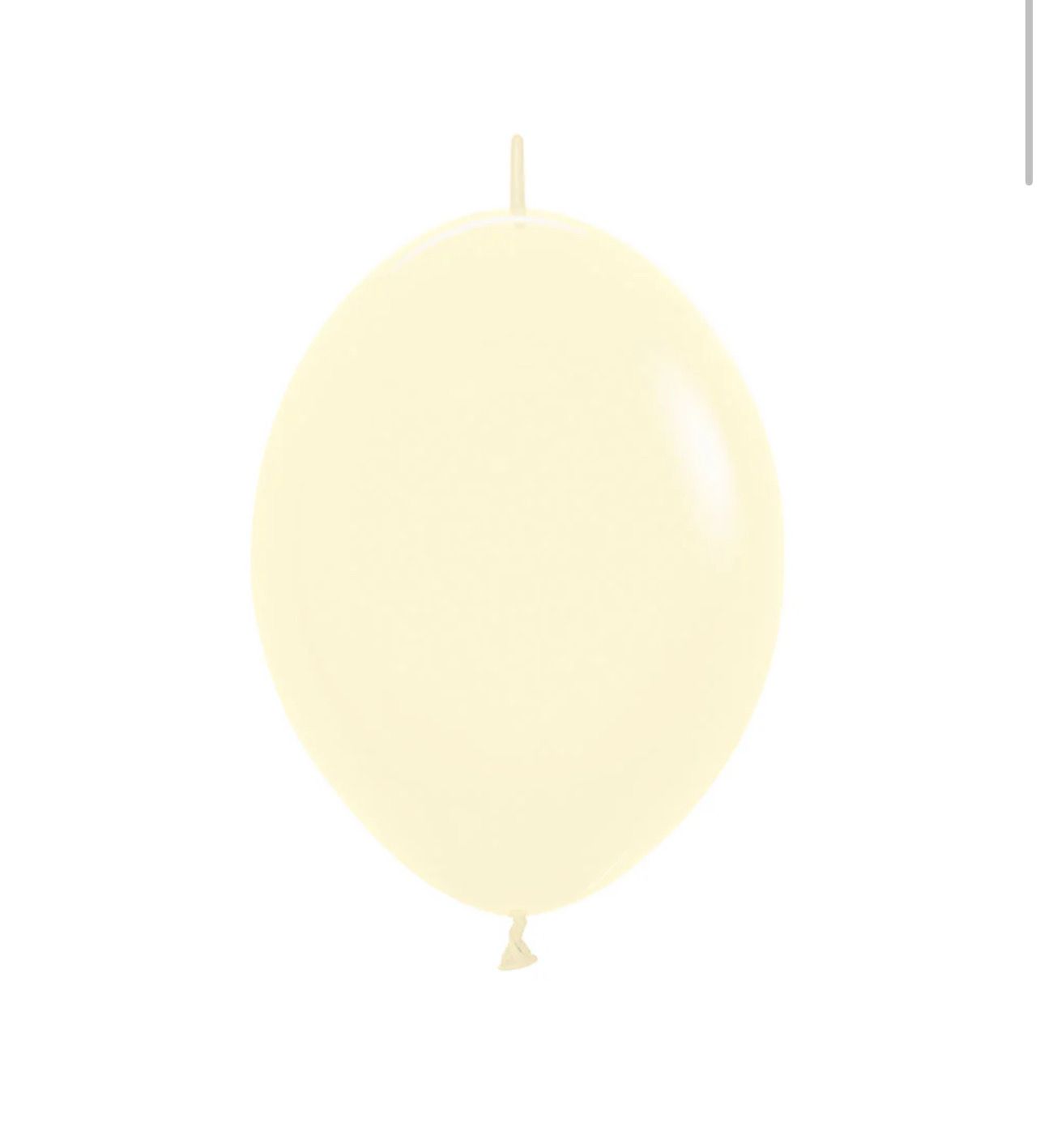 6” Sempertex Matte Yellow Link-O-Loon Balloons