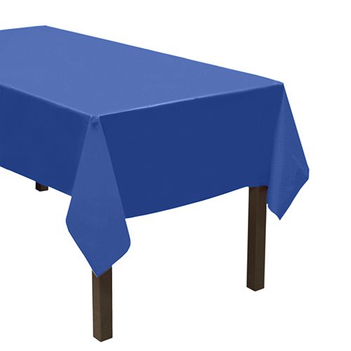 Royal Blue Rectangular Plastic Table Cover (54&quot; X 108&quot; )