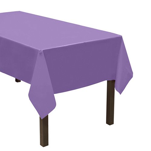 Purple Violet Rectangular Plastic Table Cover (54&quot; X 108&quot; )